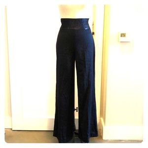 Oscar de la Renta -wide leg silk pants- high waist
